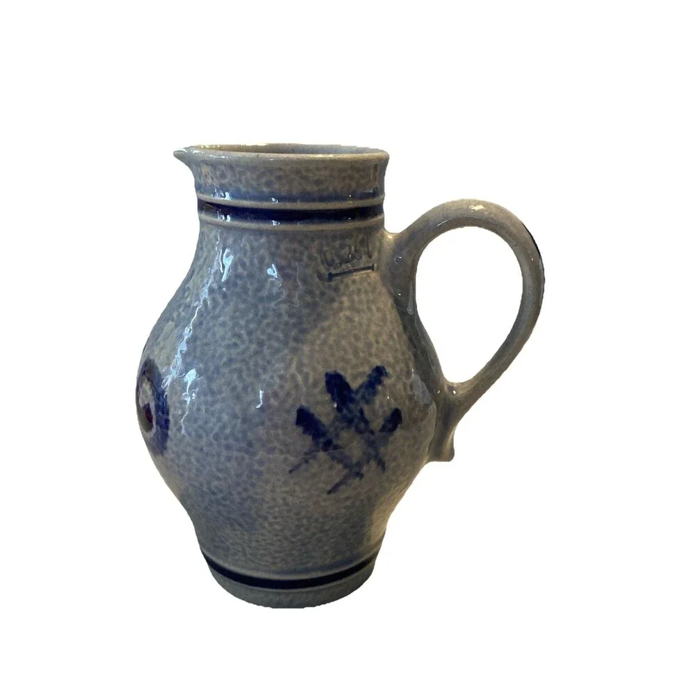 Vintage Salt Glaze Wine Pitcher Vase Jug .25L Numbered Germany Marzi & Remy 5”